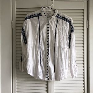 Lucky Brand Embroidered Long Sleeve Shirt